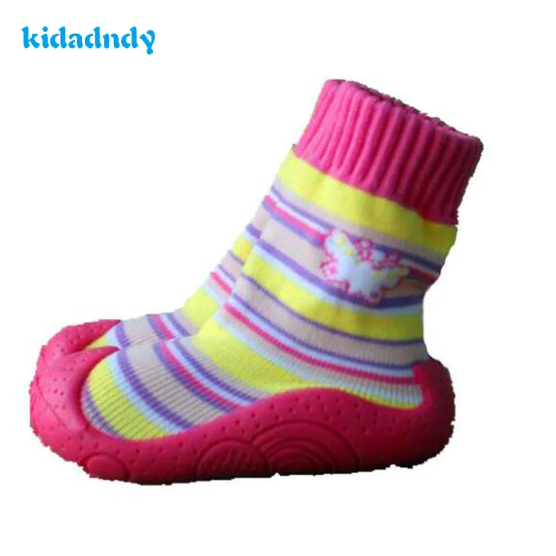 kidadndy Baby Socks With Rubber Soles Heart Toddler Shoes Soft Bottom