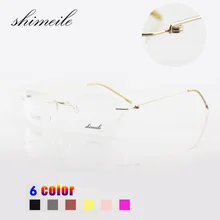 Randlose brille titanium brillen rahmen hochwertige silhouette marke mode frauen oder männer brillen optische rahmen e1055