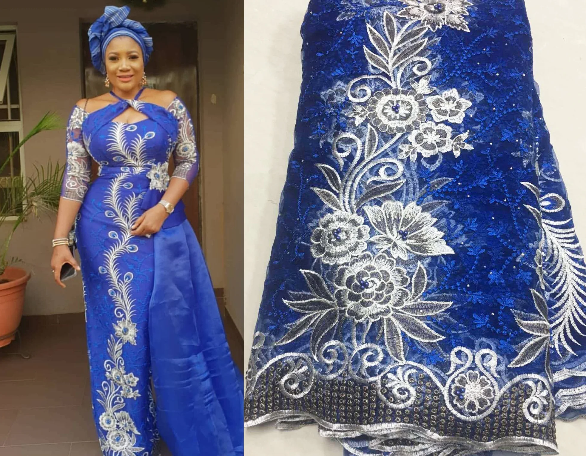 

African Lace Fabrics For Parties Wedding Milk Silk Embroidered Lace Fabric 2019 high quality lace Nigerian Lace Fabric Z03