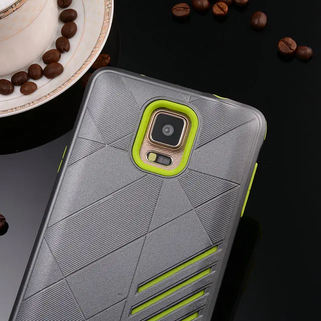 Противоударный Броня Задняя Крышка для Samsung Galaxy Note4 case Коке ТПУ ПК Гибридный Щит