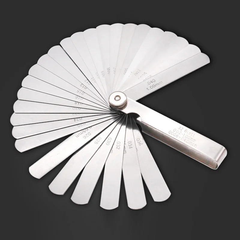 

32 Pcs/Set 0.02-1.0MM Blade Master Feeler Gauge Stainless Steel Measuring Tool Kit High Quality LKS99