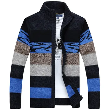 

Men Knitted Wool jacket Cardigans Collar 2018 Winter Sweater jackets Fashion Cardigans Male Sweaters Coat Brand Men's Clothing