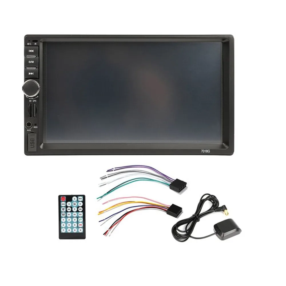 

7018G 2 Din Car FM Radio Multimedia Player GPS Navigation 7" HD Touch Screen Bluetooth MP5 Audio Stereo Player Support AUX