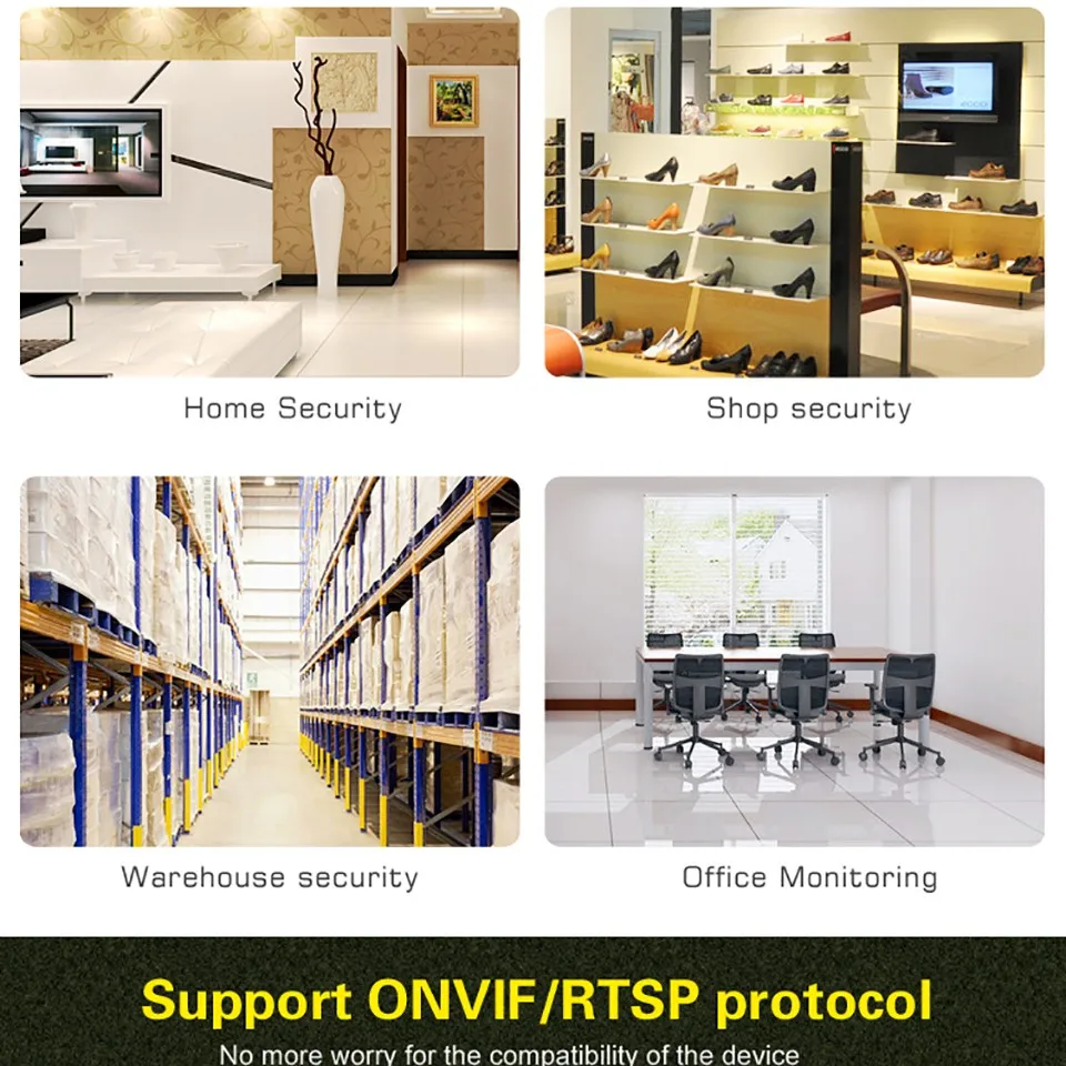 WIFI 1280 x 720P 1.0MP Mini Indoor Black IP Camera Security Camera ONVIF P2P CCTV IP Cam 5