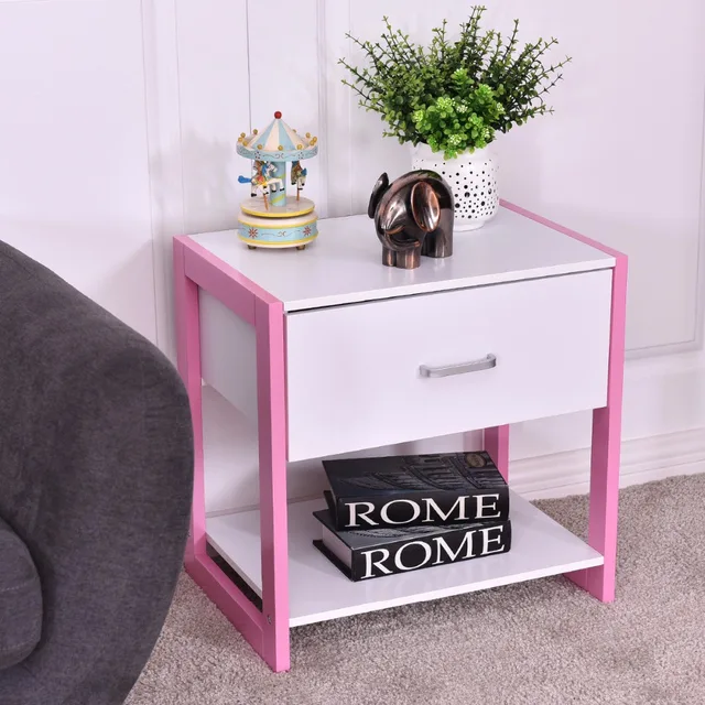 Goplus Nightstand Modern Square End Table Cabinet Bedside Home Goplus Nightstand Modern Square End Table Cabinet Bedside Home Furniture Drawer Open Shelf Storage Side Coffee