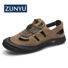 ZUNYU/Новинка года; Мужская обувь; сезон лето; новые уличные мужские сандалии; модные сандалии; шлепанцы; большие размеры 38-46