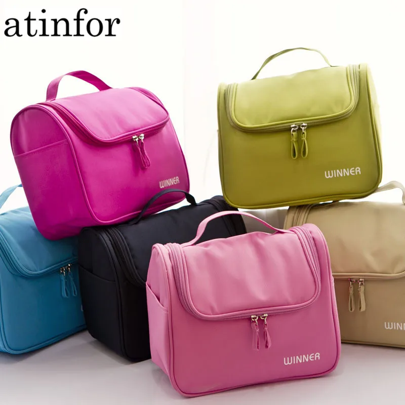 Atinfor العلامة التجارية السفر سلة غسيل معلقة حقيبة تخزين مستحضرات تجميل حقيبة مستحضرات تجميل للماء غسل الزينة أكياس عالية الجودة