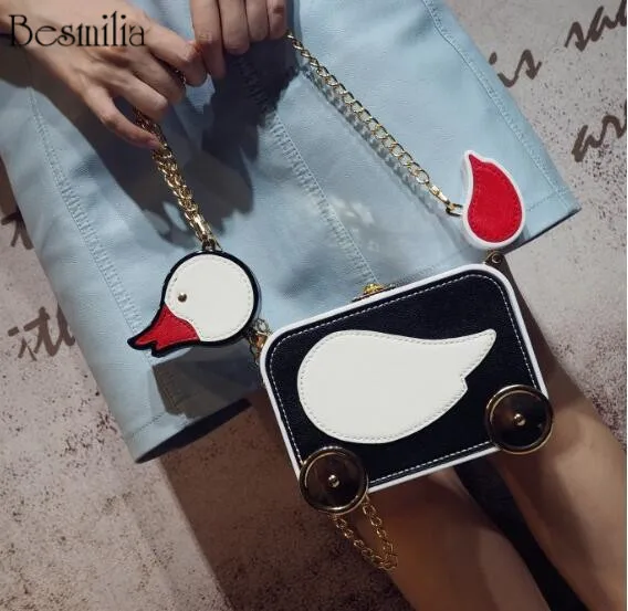 Cute Cartoon Animal Duck Elephent Shape Acrylic Clutch Evening Bag Chain Shoulder Women's Handbag Cross Body Messenger | Багаж и сумки
