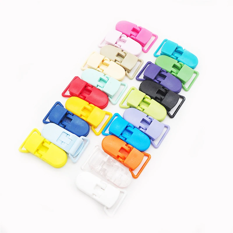 

Chenkai 10PCS 20mm Plastic Baby Pacifier Clips Dummy Suspender Clips Mix Colors Soother Holder For Baby Feeding Accessories
