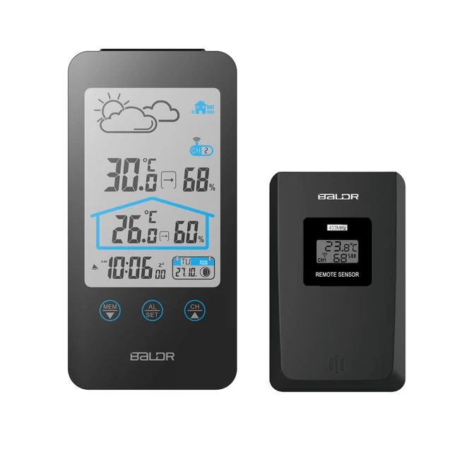Baldr Wireless Thermometer Weather Forecast Temperature Sensor Moon Baldr Wireless Thermometer Weather Forecast Temperature Sensor Moon Phase In Outdoor Home Calendar Alarm Snooze