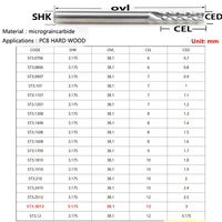 cnc קאטר 3.175mm SHK קרביד PCB חריטה כלים קרביד סוף כרסום CNC קאטר חיתוך לקדוח חור endmill Circuit Boards (2)