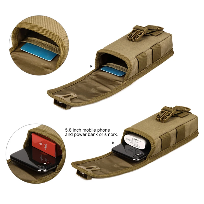 Военная Тактическая Сумка для мобильного телефона 5,8 дюймов мини-сумка на плечо, Молл поясная сумка пакет инструментов наружный Камуфляжный пояс Сумка