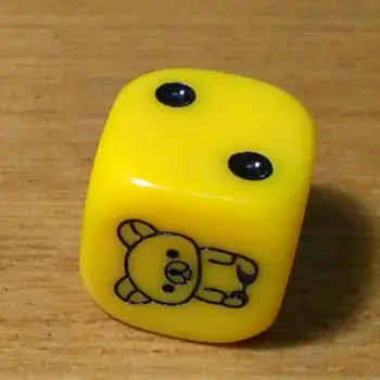 

Free shipping 16mm round cute cartoon square corner Rilakkuma dice for board game and card game accessories