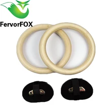 Деревянные гимнастические Кольца тренажерный зал Кольца с регулируемой длиной пряжки Бретели для нижнего белья тренировки для дома тренажерный зал и Фитнес