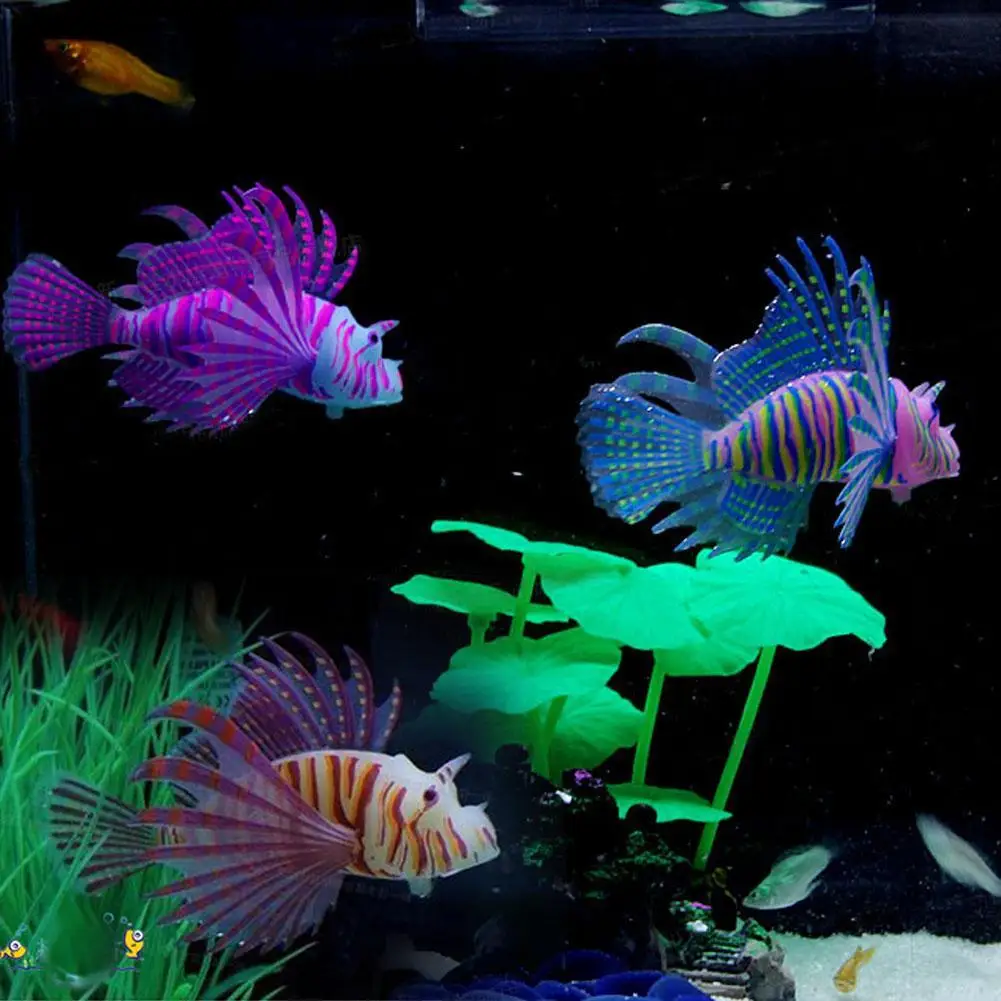 Luminous Lionfish Style Silicone Fish Toys Floating Glow In Dark Accessories Gift For Kids Dropshipping Luminous Lionfish Style Silicone Fish Toys Floating Glow In Dark Accessories Gift For Kids Dropshipping