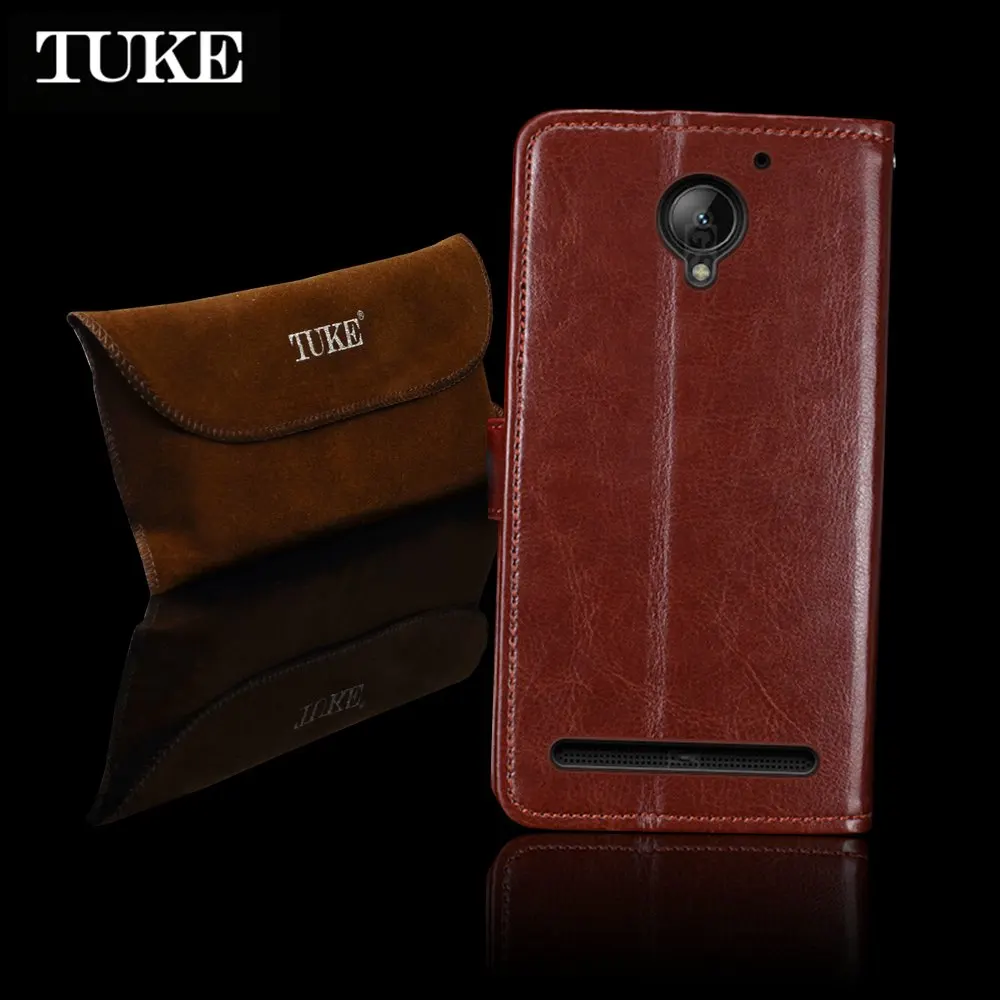 TUKE For Lenovo C2 Case Flip Leather Back Cover For Lenovo Vibe C2