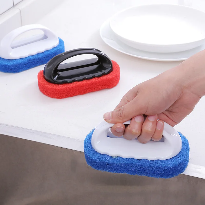 

Strong Decontamination Bath Brush Sponge Tiles Brush Hot Sale Magic Strong Decontamination Bath Brush Kitchen Clean Tools