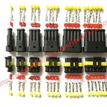 30 комплектов Superseal AMP Tyco 1,5 комплект 1/2/3/4/5/6 Pin Женский Мужской Водонепроницаемый Электрический провод кабель автомобильный разъем прикуривателя