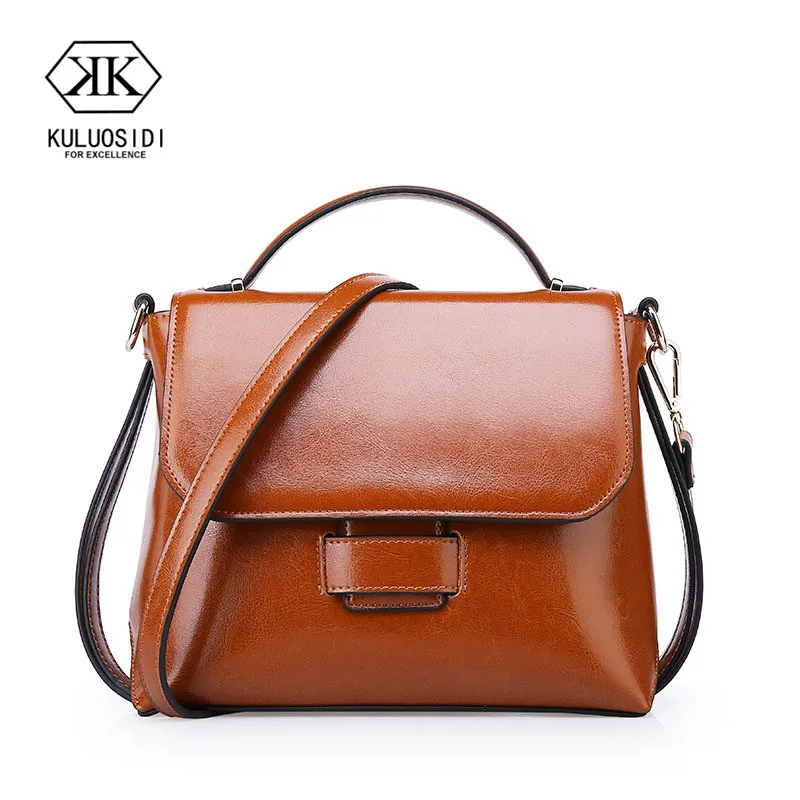 

Messenger Bag Women Genuine Leather Shoulder Bag For Women 2018 Natural Leather Bag Women Sac a Main Ladies Hand Bags