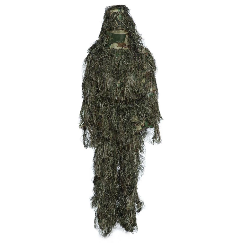 TOOGOO Fiore Appiccicoso Foglie Bioniche Tuta Mimetica Caccia Ghillie Suit Woodland Camouflage Universal Camo Set B 