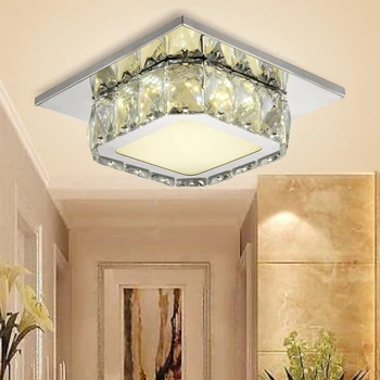 

12W Square LED Crystal Lamp Modern Ceiling Light Bedroom Ceiling Lights Corridor Porch Lamps Living Room Home Office Lighting