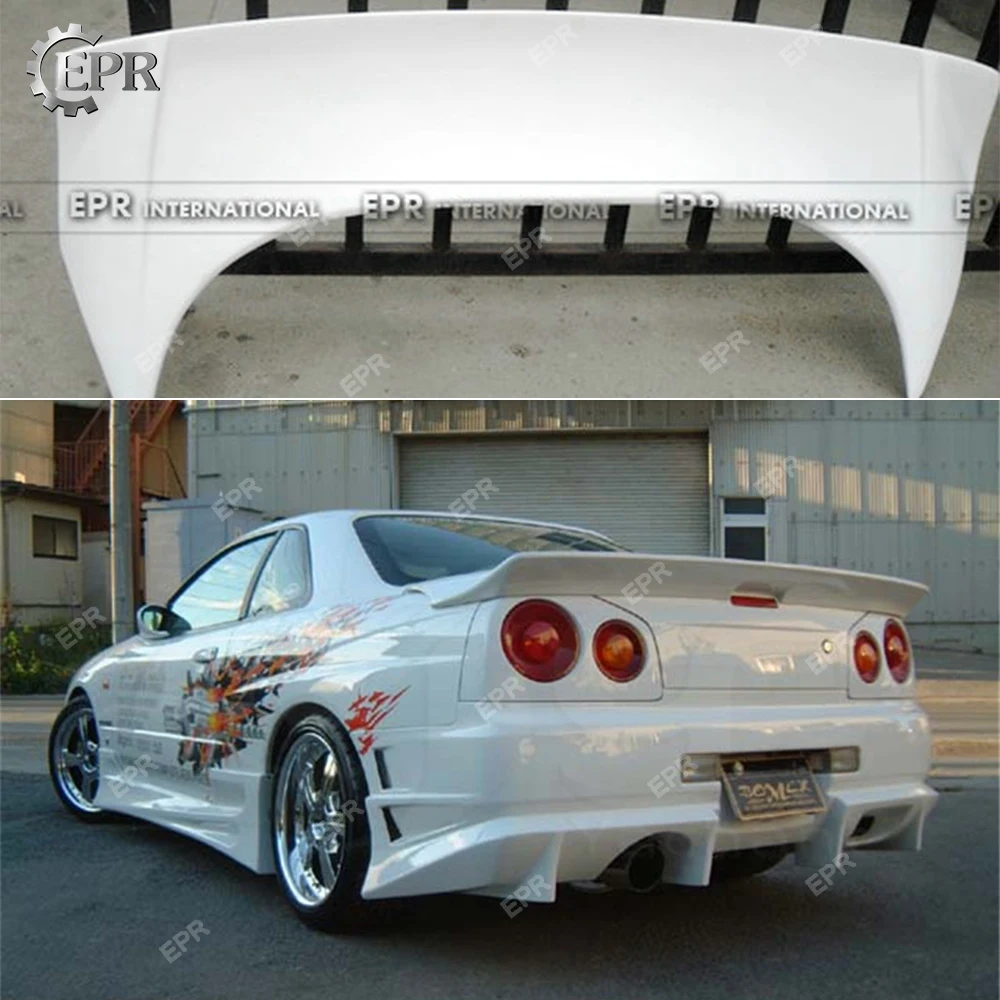 Для Nissan Skyline R34 GTT ERP из стекловолокна Bomex задний спойлер комплект тюнинг часть для R34 GTT стекловолокно БОМЕКС спойлер