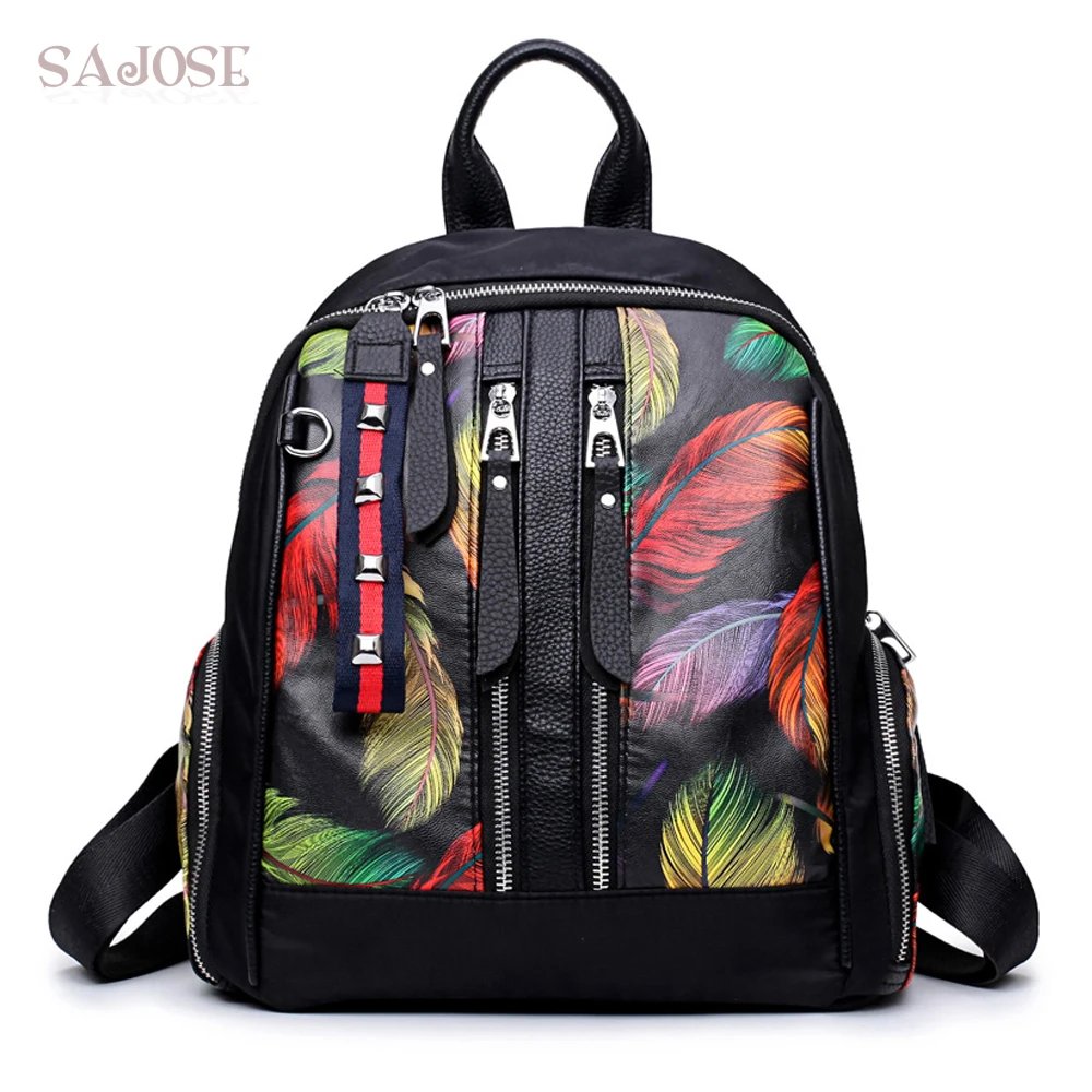 Aliexpress.com : Buy Women Backpack For Teenage Girls Black Oxford+PU