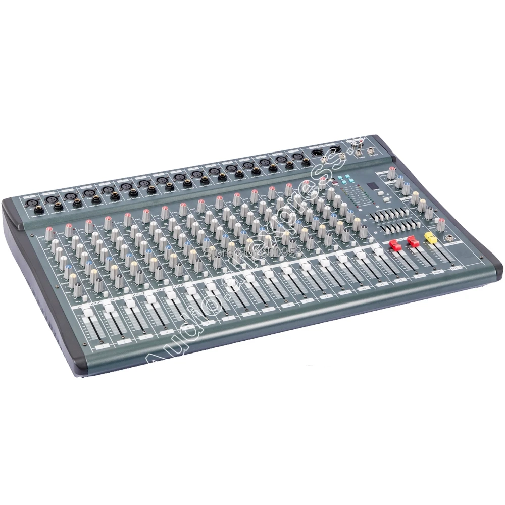 MICWL YU3516 16 Channel 3 Band EQ Audio Music Mixer Mixing Console with