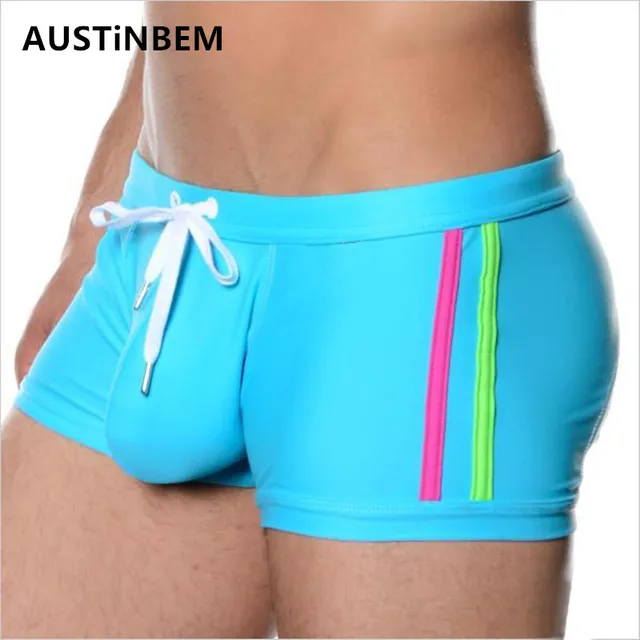 Best Price Brand Sexy Men Swimwear Men's Swimsuits Surf Board Beach Wear Man Swimming Trunks Boxer Shorts Swim Suits Gay Pouch size XL