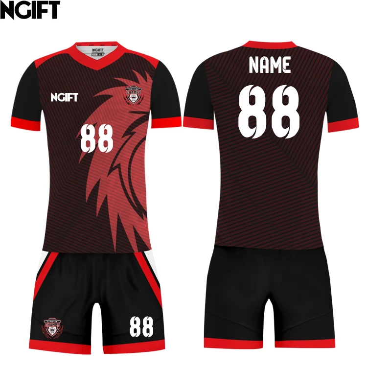 Ngift мужские новейший дизайн футбол универсальная мужская Спортивная футболка на заказ трикотаж имя сублимированная Персонализация ваш собственный футбол рубашка