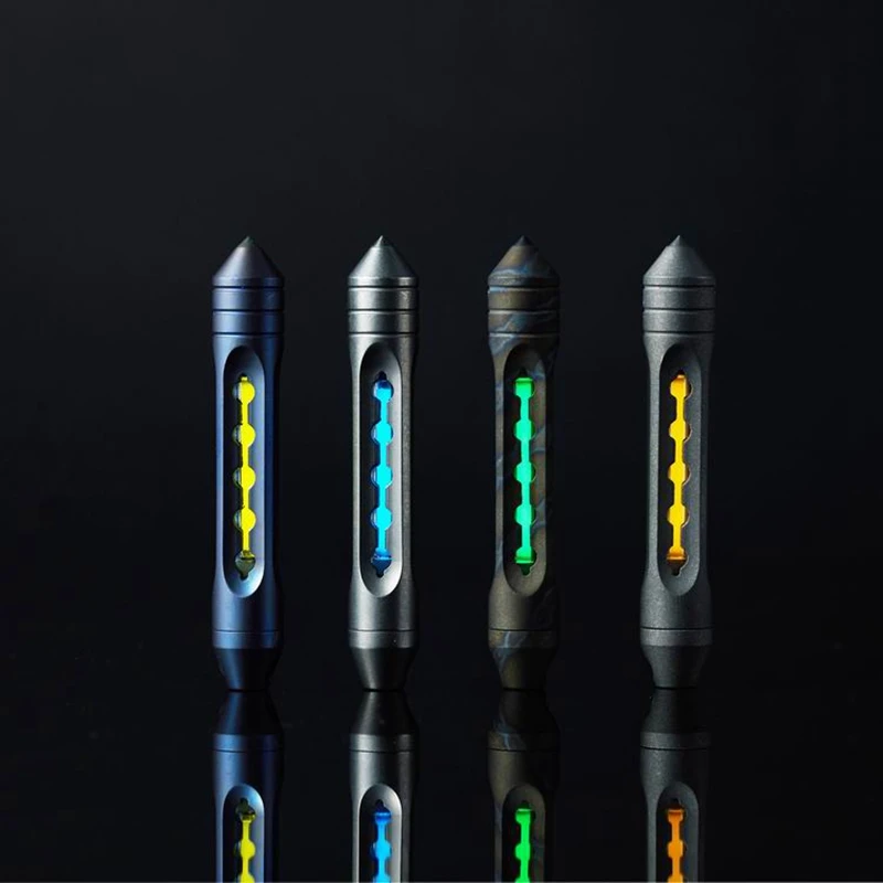 EDC титановый сплав нож бусины с Тритием газовые трубы Вольфрамовая сталь голова
