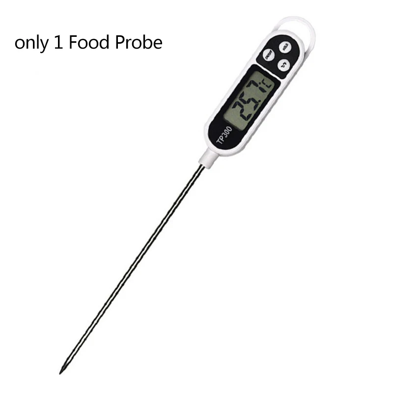 1Pcs Digital Food Thermometer Long Probe Electronic Cooking Thermometer for Cake Soup Fry BBQ Meat For Kitchen Thermometer - Цвет: food probe