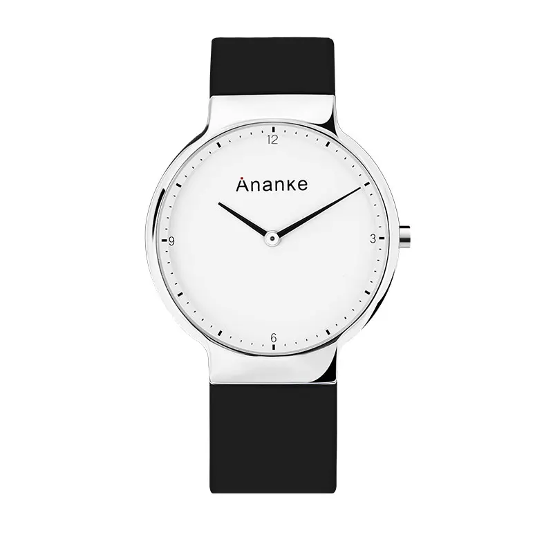 Ananke минималистичные часы люксовый бренд мужские водонепроницаемые часы силиконовый ремешок кварцевые наручные часы Relogio Masculino Reloj Hombre - Цвет: An0903