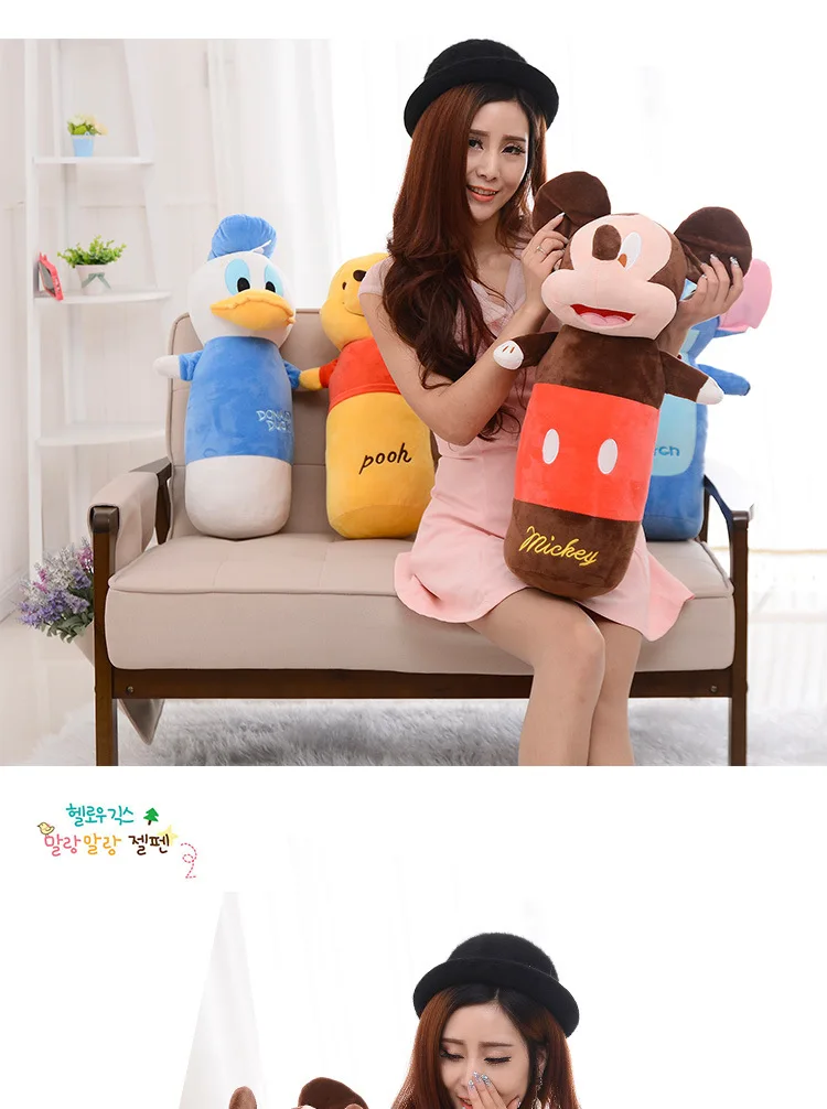 Disney Mickey Mouse Stitch Cartoon Pillow Cushion Plush Toy Decoration Adult Children Birthday Gift Pregnant woman pillow