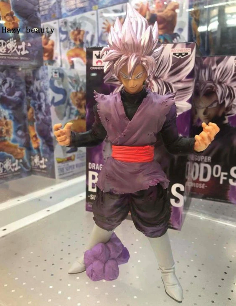 

Original Banpresto Dragon ball Z DBZ BOS Rose God Black Goku PVC Figure Juguetes Brinquedos Dolls Toys Vol.03