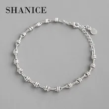 Мужские браслеты SHANICE из стерлингового серебра S925, INS, браслеты-цепочки с кубинским звеном для мужчин и женщин,, ювелирные изделия, подарок в стиле панк