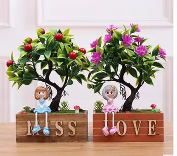 

Manufacturer direct sale hot style simulation flowers bonsai crafts decoration lovely home gift retro household