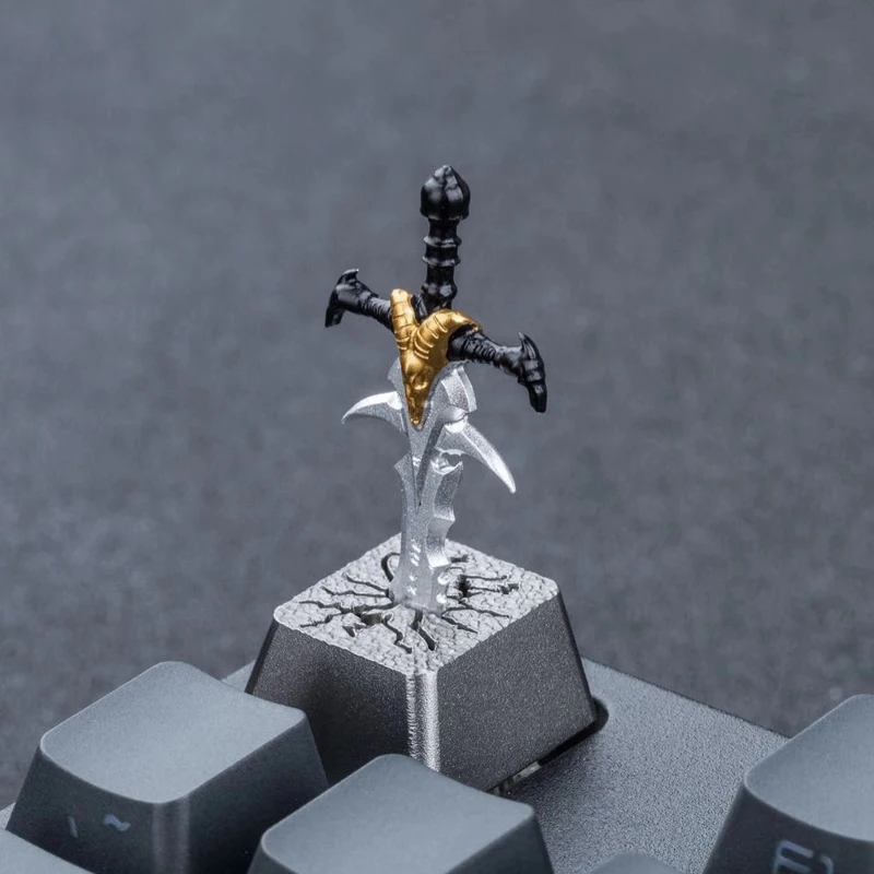 Для Dota Frostmourne Sword Keycaps ESC OEM подсветка 3D подсветка алюминиевые металлические клавиши на клавиатуру для механической игровой клавиатуры - Цвет: Type 1