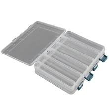 Двухсторонний 12 Отсек Рыболовные Приманки Рыболовные Крючки приманки пластиковая коробка для хранения прозрачный рыбалки Рыболовные Снасти Коробка A70