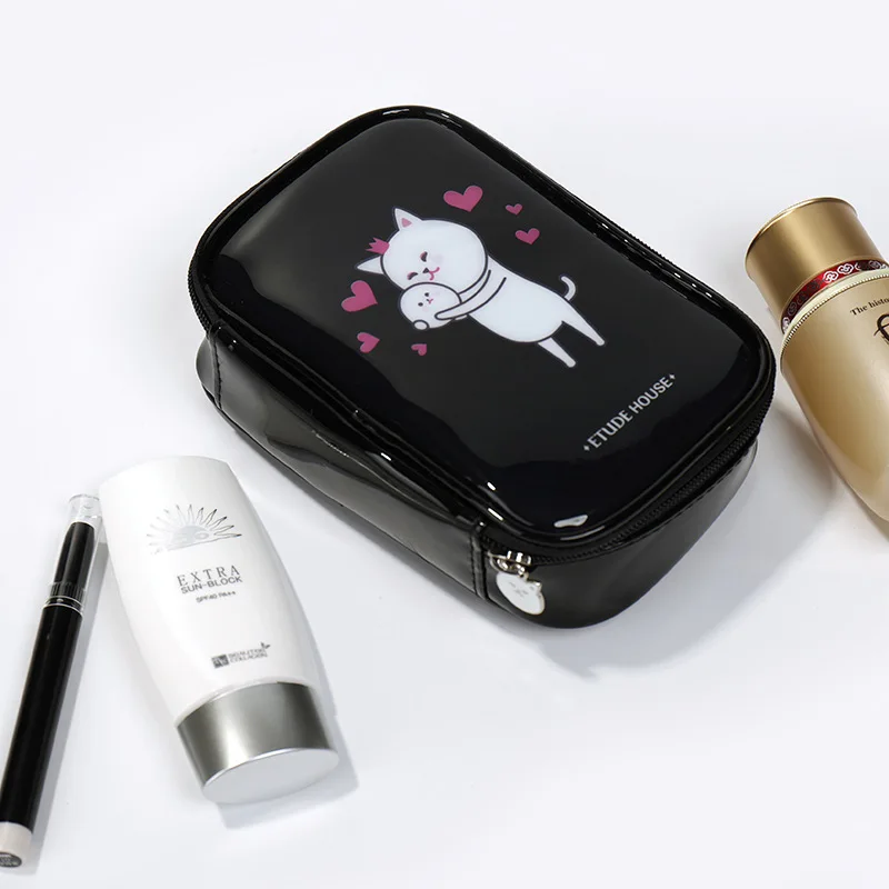 

New Trunk PVC Cartoon Small Travel Cosmetic Bag Women Storage Bag Arrangement Collect Dressing Case Storage Comb Cosmetic Brush