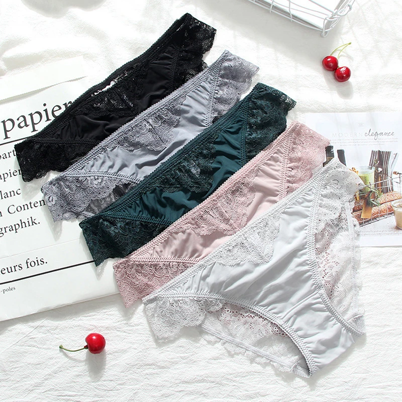 Pantalones Sexys De Encaje Satinado Spicity Bragas Huecas En Pantalones Sexys De Encaje Satinado Spicity Bragas Huecas En