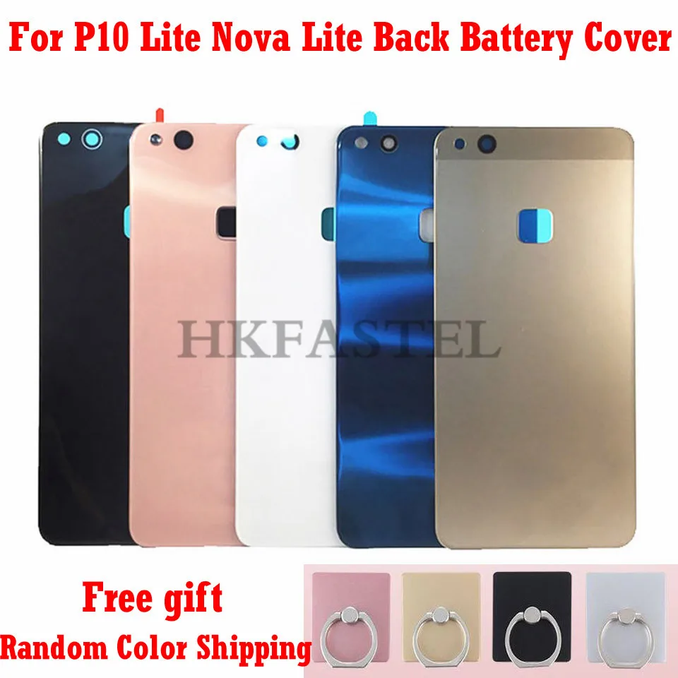 Hkfatel Новая задняя крышка для Huawei P10 Lite Nova Корпус батарейного отсека с адхенсивной
