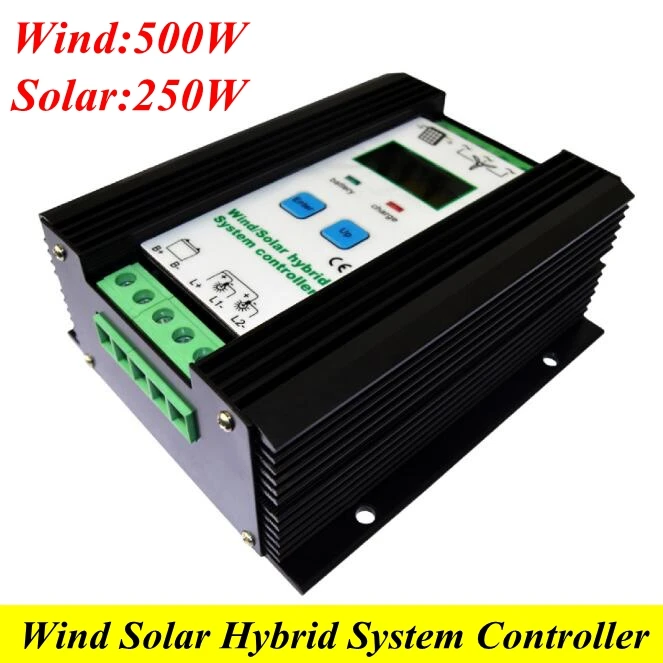 

12V/24V 23A Wind Solar Hybrid Controller matched 500W Wind Turbine 250W PV Panel with Booster Charging & LCD Display Function