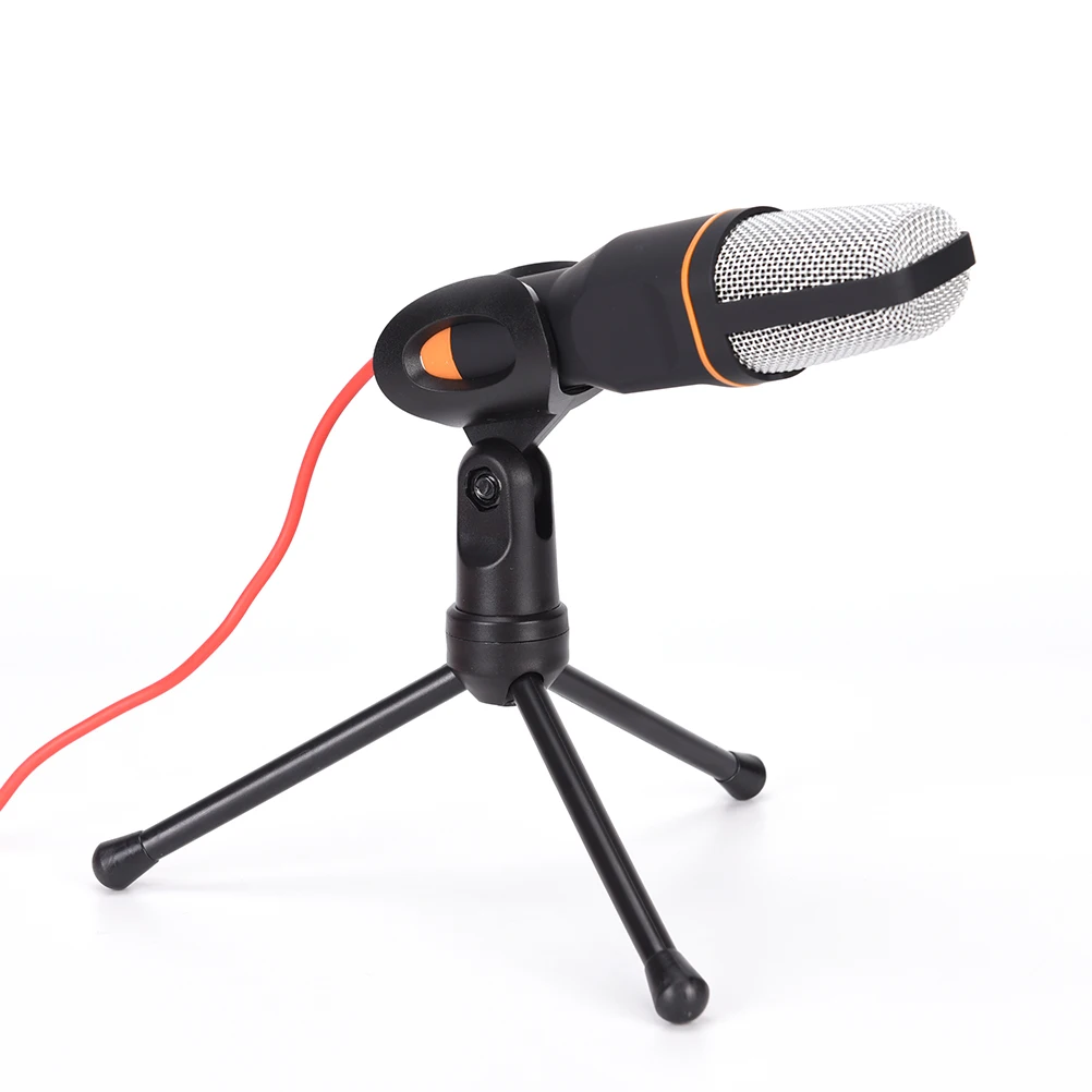 

Microphone with stand holder mikrafone for Computer PC Notebook Laptop 3.5mm Condenser Voice Studio Recording Podcast