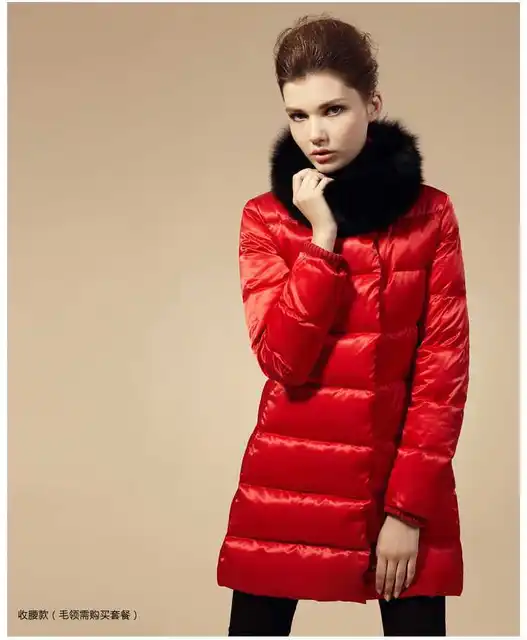 Cheap Top Sale 2015 Women Luxury Winter Plus Size Down Coats Fashion Ladies Duck Down Jackets Winter Fur Collar Parkas Overcoat H4666
