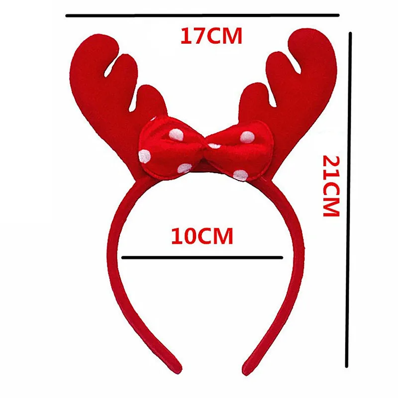 27 стилей, милые рождественские аксессуары для волос, повязка на голову для мальчиков, день рождения, вечеринка, олень, рог, Рождественский ободок SDFG001 - Цвет: red bowknot
