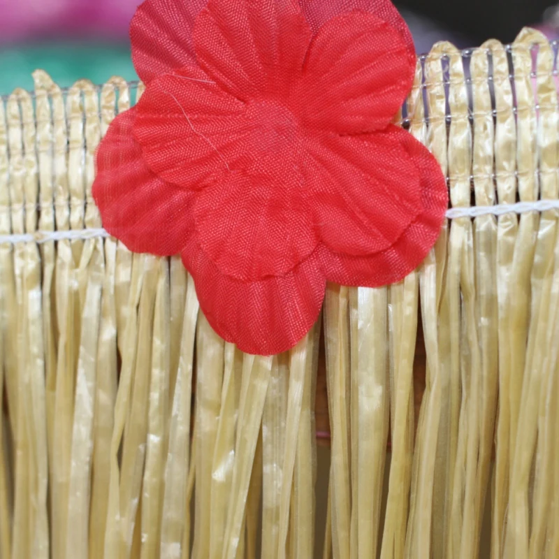 Крашеный цветок инкрустированные ПП искусственная трава Юбка для стола Гавайская тропическая для Гавайской вечеринки декоративные подкладки