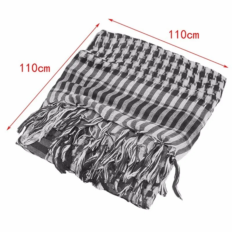 Cotton Bandana Quality Arab Scarf Kaffiyeh 100% cotton comfortable sport scarf sand proof Cs Go Scarf Outdoor accessory 110cm*110cm