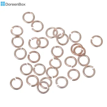 

Doreen Box Brass Opened Jump Rings Findings Round Rose gold color 5mm( 2/8") Dia, 300 PCs 2016 new