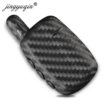 Keyforkess custodia portachiavi in Silicone con copertura in carbonio per Starline A6 A9 A8 telecomando bidirezionale per auto telecomando trasmettitore LCD portachiavi - Jingyuqin custodia portachiavi in Silicone con copertura in carbonio per Starline A6 A9 A8 telecomando